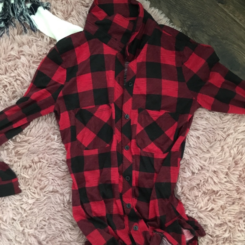 Plaid button down